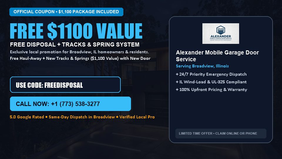 Alexander Mobile Garage Door Service FREE Haul-Away & Heavy-Duty Tracks with New Door